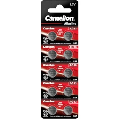 Abbildung von Camelion Uhrenbatterie AG13 ///;(357,303,SR44SW,SR44, LR44,A76,82,LR1166,LR1154);10 Pack