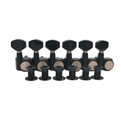 Abbildung von Guyker 6 Inline Gitarren Stimmwirbel 1:18 Verriegelung Tuning Schwarz