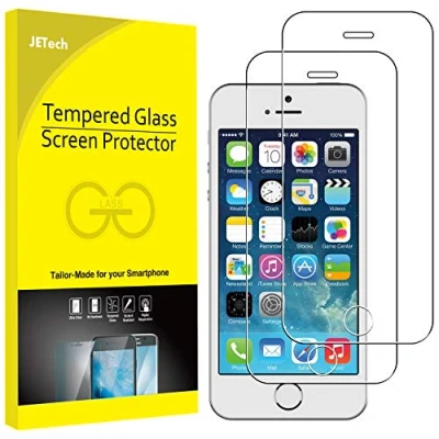 Abbildung von JETech Schutzfolie für iPhone SE 2016 (Nicht kompatibel mit dem 2020), 5s, 5 und 5c, Gehärtetem Glas, 2 Stück