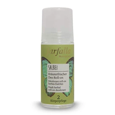 Abbildung von farfalla Salbei, Kräuterfrischer Deo Roll on 50 ml Deodoarant mit 24h Schutz 100% zertifizierte Naturkosmetik Aluminiumfrei &amp; vegan