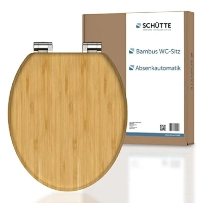 Abbildung von Schütte WC Sitz Bambus (1 St), bruchsicher und kratzfest, Absenkautomatik, Standardmaß
