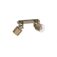 Abbildung von Eglo 43818 Spotleuchte SOUTHERY Stahl creme gold gebürstet, weiss E27 2X40W L:47cm B:11cm H:21cm dimmbar