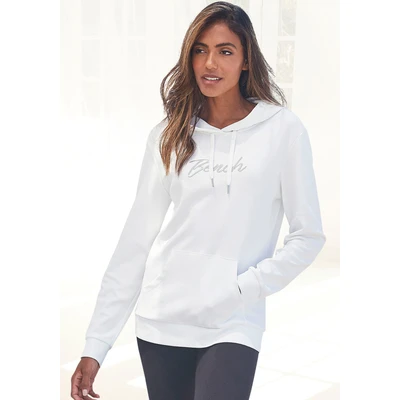 Abbildung von Bench. Loungewear Kapuzensweatshirt, mit glänzender Logostickerei, Loungeanzug, Hoodie