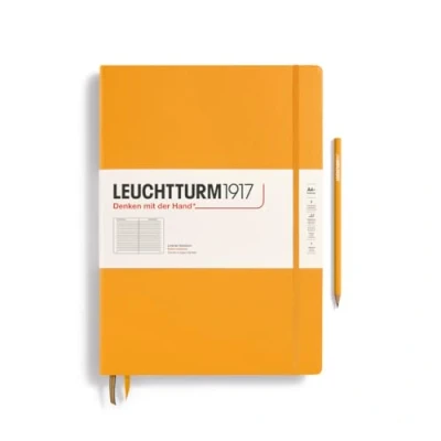 Abbildung von LEUCHTTURM1917 372335 Notizbuch Master Classic A4+, Hardcover Schreibbuch, 235 nummerierte Seiten, Rising Sun, liniert