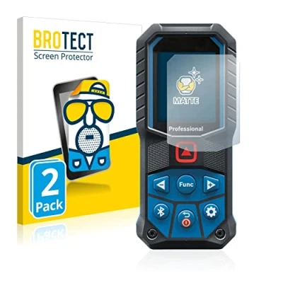 Abbildung von BROTECT Entspiegelungs Schutzfolie für Bosch GLM 50 27 C/ 25 G (2 Stück) Matte Displayschutz Folie, Anti Reflex, Fingerprint
