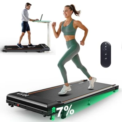 Abbildung von ORISYN Walking Pad Laufband für Zuhause mit 7% Steigung, Laufbänder 2.25HP Motor u. 1 6 km/h Geschwindigkeit, 7 lagige Lauffläche, Keine Aufbau Erforderlich