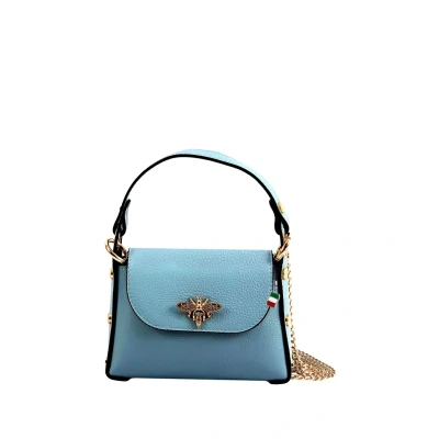 Abbildung von Florence Umhängetasche Biene Damen (Umhängetasche), Leder, hellblau ca. 19cm x 14cm