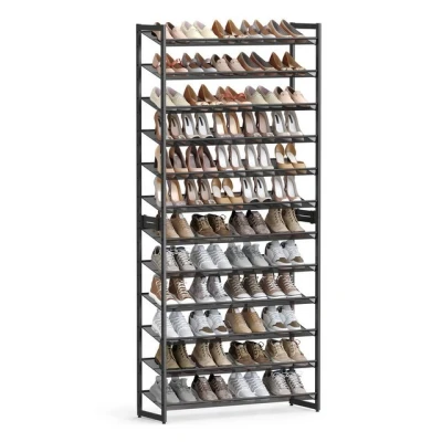 Abbildung von SONGMICS Schuhregal Schuhständern, Schuhschrank 12 Ablagen für 48 60 Paar