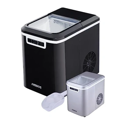 Abbildung von Arebos Eiswürfelmaschine Ice Cube Maker, 12 kg / 24 h, 10 15 Minuten Produktionszeit