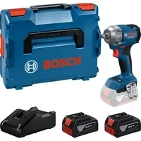 Abbildung von Bosch Professional 18V System Akku Drehschlagschrauber GDS 350 (Set mit 2x 4.0 Ah + GAL 1840, L BOXX)