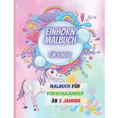 Abbildung von Einhorn Malbuch für Kinder: Vorschulkinder ab 3 Jahren