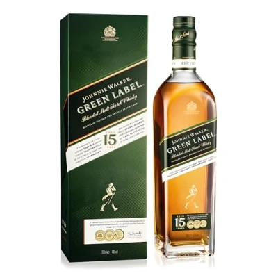 Abbildung von Johnnie Walker Green Label Blended Scotch Whisky in edler Geschenkverpackung 43% vol 700ml Einzelflasche