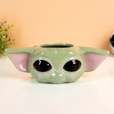 Abbildung von The Mandalorian Grogu Baby Yoda Porzellanbecher Offiziell Lizenzierter Star Wars Merchandise, 300ml, Geschenk für Fans