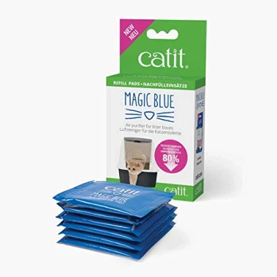 Abbildung von Catit Magic Blue Nachfllpads Katzenzubehr Wei Blau 6 Stck...