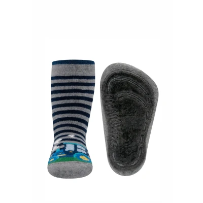 Abbildung von Ewers Stopper Softstep Trecker Socken für Kinder, Größe: 17 18, Grau mel
