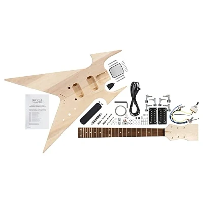 Abbildung von Rocktile DIY ZW Bausatz E Gitarre (&quot;Do it yourself&quot; Style, Korpus: Linde, Hals: Ahorn geschraubt, Griffbrett: Blackwood)