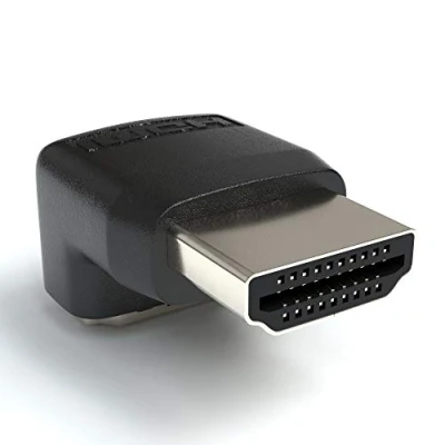 Abbildung von JAMEGA HDMI Winkel Adapter 90 Grad (Rechter Winkel) von A Buchse zu Stecker 19pol Konverter 1080p Full HD 4K Ultra Vergoldete