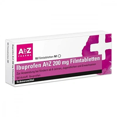 Abbildung von Ibuprofen AbZ 200 mg Filmtabletten 10 St