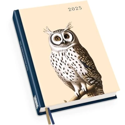 Abbildung von DUMONT Eule 2025 Taschenkalender, 11,3x16,3cm, Planer mit zwei Lesebändchen und vielen Sonderseiten, designt von &quot;30x40&quot;