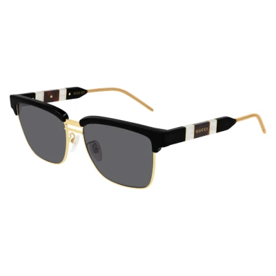Abbildung von Gucci Herren GG0603S 001 Gläser SONNENBRILLEN Acetat Schwarz Grau Quadratisch Normal