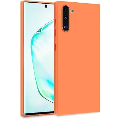 Abbildung von MyGadget Hülle für Samsung Galaxy Note 10 Zweilagige Handyhülle mit Kameraschutz Cover Innenfutter &amp; Silikon außen Orange