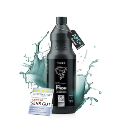 Abbildung von ADBL APC Typhoon (1L) Allzweckreiniger Konzentrat für Innen und Außenreinigung Entfernt effektiv hartnäckigen Schmutz, Fett Rückstände Perfekt Kunststoff, Vinyl Stoff Oberflächen