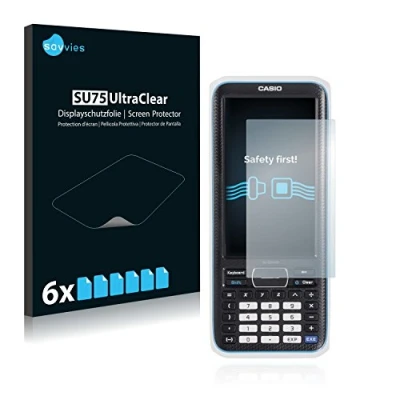 Abbildung von Savvies 6 Stück Schutzfolie für Casio FX CP400 ClassPad II Displayschutz Folie Ultra Transparent