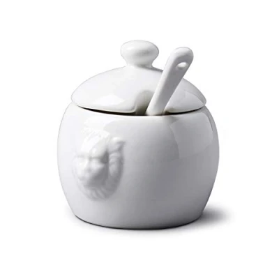 Abbildung von WM Bartleet &amp; Sons 1750 T420 mustard/sugar/jam pot Senftopf, Porzellan, weiß