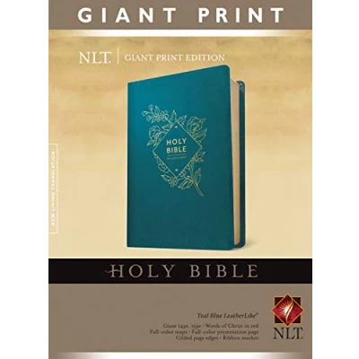 Abbildung von Holy Bible, Giant Print NLT (Red Letter, Leatherlike, Teal Blue)