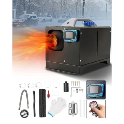 Abbildung von ShockFlo Standheizung Diesel, 12V 5KW Dieselheizung Diesel Lufterhitzer Einteilig, Luft mit Schalldämpfer LCD Hochwertiges, Luftheizung für Auto RV LKW Wohnmobil(Schwarz)