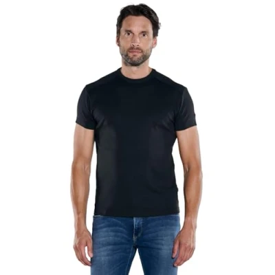 Abbildung von engbers Herren Basic Shirt My Favorite Organic, 38790, Schwarz in Größe L