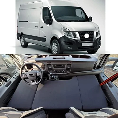 Abbildung von BREMER SITZBEZÜGE Camper Bett Kinderbett Fahrerhausbett kompatibel mit Nissan NV400 ab 2010 Wohnmobil Zubehör Wohnmobilbett Camping