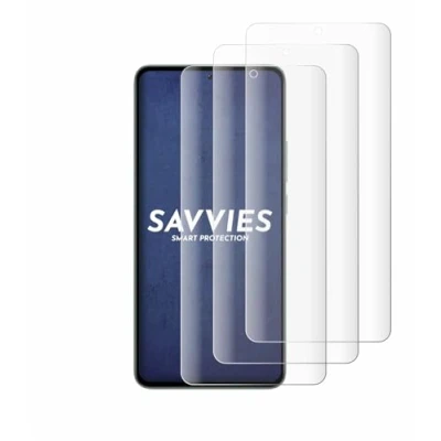 Abbildung von Savvies 4 Stück Full Screen Schutzfolie für Xiaomi 13T Pro Cover Displayschutz Folie [3D Curved, Transparent, Anti Fingerabdruck]