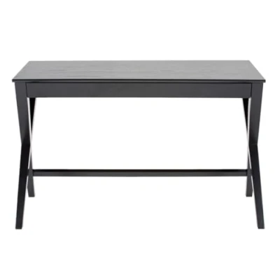 Abbildung von AC Design Furniture Walther Schreibtisch, B: 120 x T: 60 H: 75 cm, Schwarz, Eiche, 1 Stk