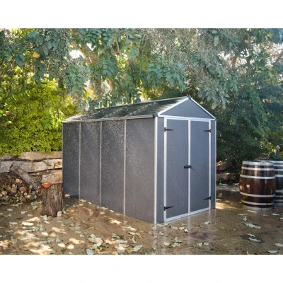 Abbildung von Gerätehaus Rubicon 6x10 Alu Grau 185x304cm