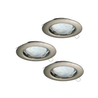 Abbildung von Eglo 94237 GU10 LED Einbauleuchte PENETO nickel matt max. 3X3W