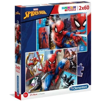 Abbildung von Clementoni® Puzzle Supercolor Set Spiderman (2 x 60 Teile), Puzzleteile