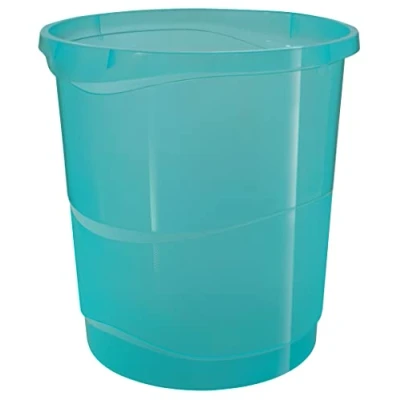 Abbildung von Esselte Papierkorb Colour&#039;Ice PP 14l transparent blau