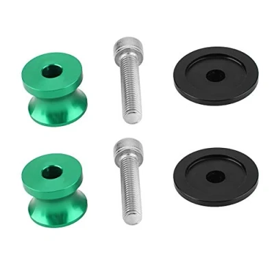 Abbildung von Yctze Motorrad Schwingen Spule, 2 PC 8 Millimeter CNC hinterer Standplatz Arm Spulen Schweber Spulen(Grün)