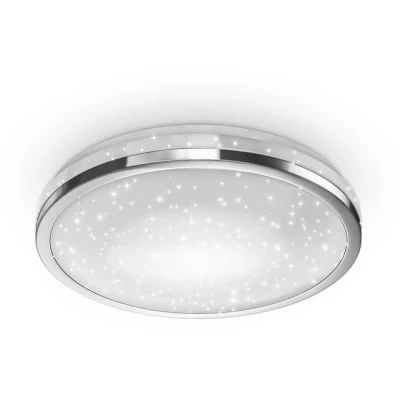 Abbildung von B.K.Licht Deckenleuchte LED Deckenlampe Sternendekor 15W 1.500lm BKL1304, fest integriert, Neutralweiß, 32,9cm Durchmesser 4000K Wohnzimmer Kinderzimmer