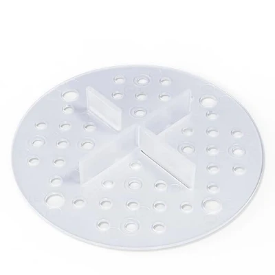 Abbildung von Bauhandel24 Fugenkreuze 3mm für Terrassenplatten Plattenlager Auflage Pads mit Teller Außenbereich Kiesbettlager Splittbettlager Transparent