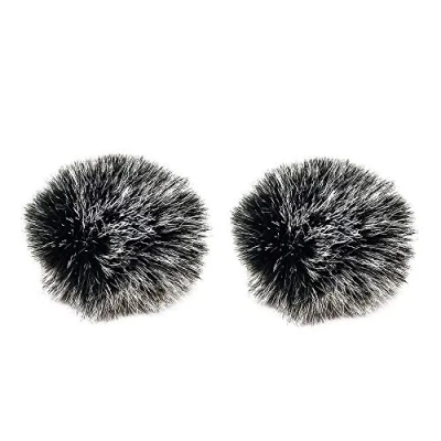 Abbildung von Mikrofon Windschutz 2 Stück Windshield 1cm Lavalier Pelzig Wind Filter Fellwindschutz