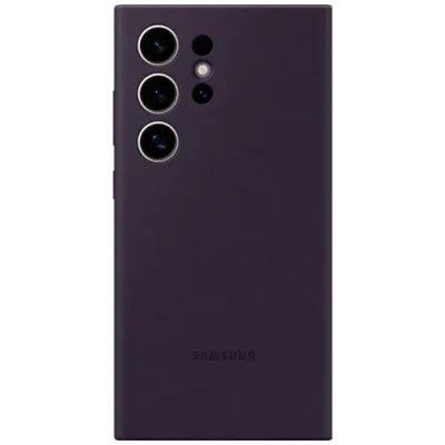 Abbildung von Samsung Galaxy S24 Ultra Backcover aus Silikon Dunkellila