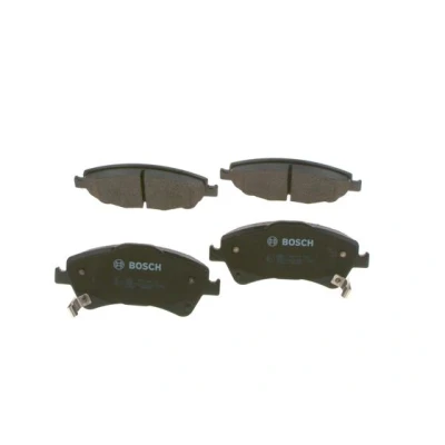 Abbildung von BOSCH 0 986 494 187 Bremsbelagsatz Low Metallic mit akustischer Verschleißwarnung Anti Quietsch Blech, Montageanleitung