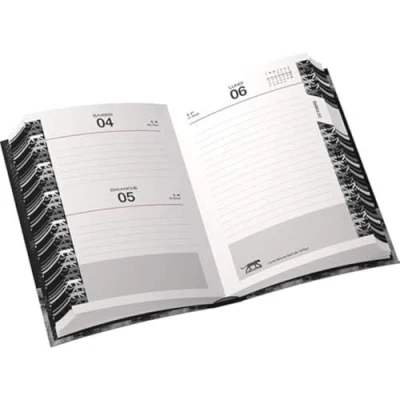 Abbildung von Schülerkalender AIRNESS Fuse 2023 2024, Tagesformat, 12 x 17 cm, fester Einband, wattiert, Schwarz