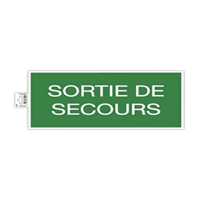 Abbildung von Exacompta 67004E Notausgang Klebeschild 35x20cm Grün aus UV beständigem PVC Hinweisschild Schilder Warnhinweis Sticker Aufkleber Türschild