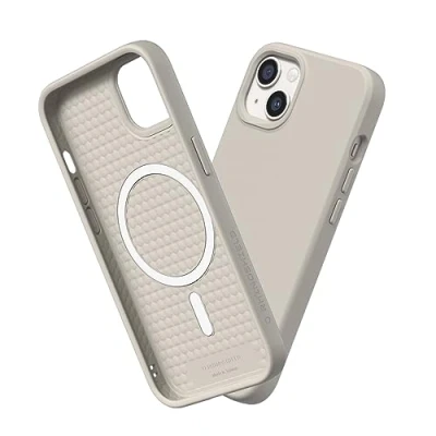 Abbildung von RhinoShield Case kompatibel mit [iPhone 13 Mini] SolidSuit MagSafe Stoßdämpfende &amp; schlanke Schutzhülle Premium Finish 3.5 Meter Fallschutz Sandbeige