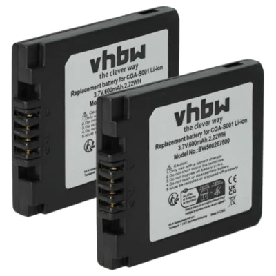 Abbildung von vhbw 2X Akku Ersatz für Leica BP DC2 Kamera Digicam DSLR (500mAh, 3,6V, Li Ion)