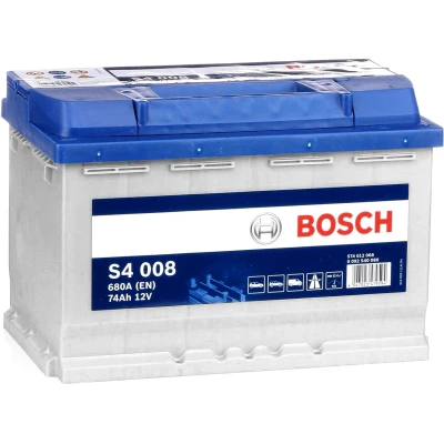 Abbildung von BOSCH S4 0 092 S40 080 Batterie 12V 74Ah 680A B13 VOLKSWAGEN: Touran I, Golf 5 Schrägheck, Variant, AUDI: A4 B6 Limousine, A6 C5 Limousine