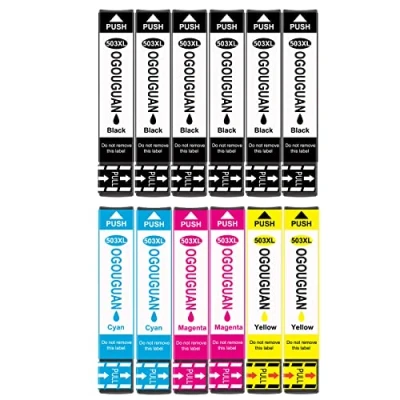 Abbildung von OGOUGUAN 503XL Druckerpatrone Kompatibel für Epson 503 Patronen Expression Home XP 5200 5205 XP5200 XP5205 Workforce WF 2960DWF 2965DWF 2960 2965 (12er Pack)